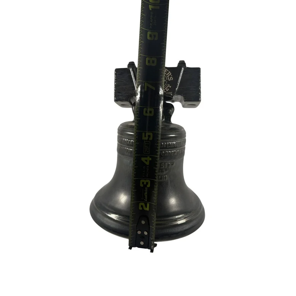 Michter's Whiskey Decanter Liberty Bell Black Ceramic Vintage 4/5 Quart Good